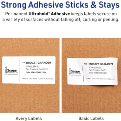 Avery® Waterproof Shipping Labels With Ultrahold® Permanent Adhesive, Rectangle, 2