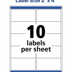 Avery® WeatherProof Mailing Labels With TrueBlock Technology, 95523, 2