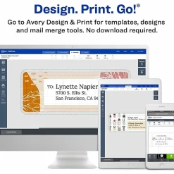 Avery® WeatherProof Mailing Labels With TrueBlock Technology, 95523, 2