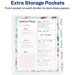 Avery® Write & Erase Durable Plastic Divider With Pocket, 5 Tabs, 9 1/4