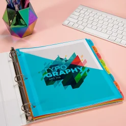 Avery® Write & Erase Durable Plastic Dividers With Pockets, 8-1/2