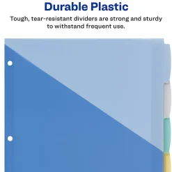 Avery® Write & Erase Pocket Plastic Dividers For 3 Ring Binders, 9-1/4