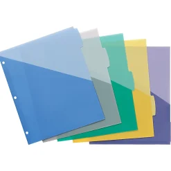Avery® Write & Erase Pocket Plastic Dividers For 3 Ring Binders, 9-1/4