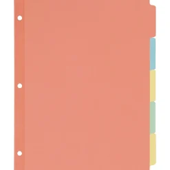 Avery® Write-On Paper Dividers For 3 Ring Binders, 8.5" x 11", 5-Tab Set, Multicolor, Pack Of 36 Sets