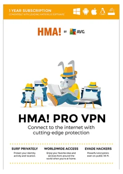 AVG HMA VPN + Internet Security, For Unlimited Devices, 1-Year Subscription, USB Bundle