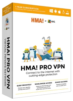 AVG HMA VPN + Internet Security, For Unlimited Devices, 1-Year Subscription, USB Bundle