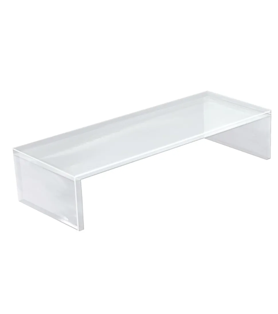 Azar Displays Deluxe Acrylic Monitor Riser Display, 4-1/2”H x 21”W x 7-3/4”D, Clear