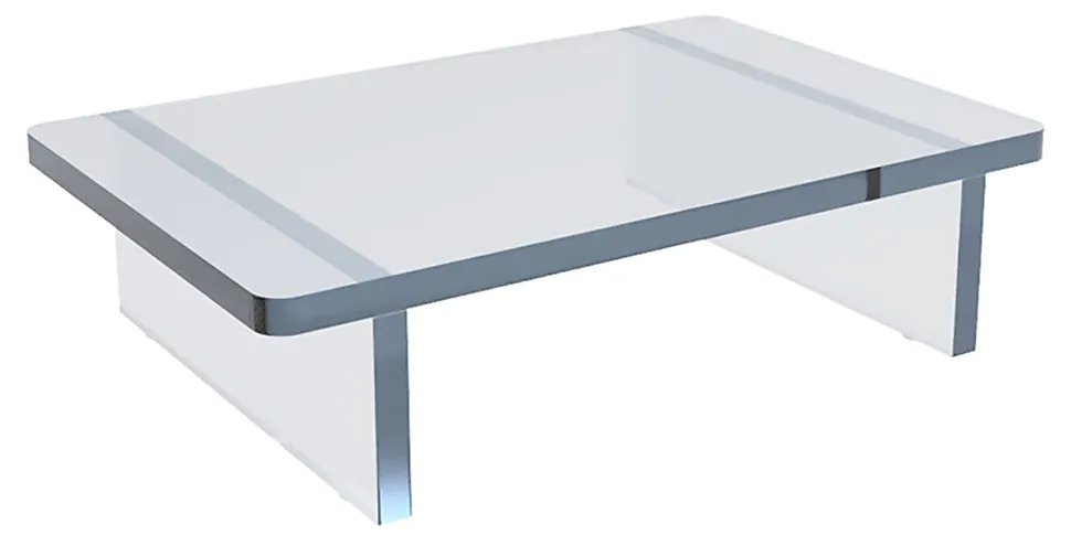 Azar Displays Deluxe Acrylic Monitor Riser Display, 3”H x 11-3/4”W x 7-3/4”D, Clear