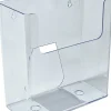 Azar Displays Desktop/Wall-Mount File Holders, 9-1/2"H x 8-7/8"W x 4-1/4"D, Clear, Pack Of 4 Holders