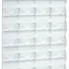 Azar Displays 24-Pocket Wall-Mount Business Card Holders, 18"H x 15-5/8"W x 1"D, Clear, Pack Of 2 Holders