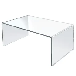 Azar Displays Riser Displays, 6"H x 12"W x 7 3/4"D, Clear, Pack Of 4
