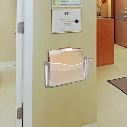 Azar Displays Single-Pocket Wall Files, Adhesive Tape Mount, 7