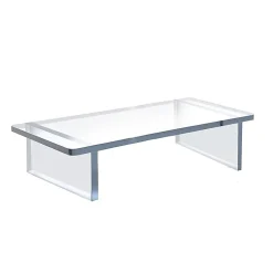 Azar Displays Thick Deluxe Acrylic Riser With Bumpers, 6"H x 22"W x 10"D, Clear