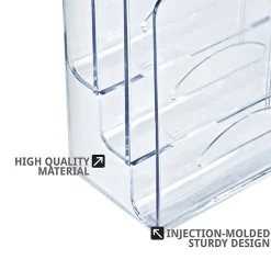 Azar Displays 3-Tier File And Brochure Desktop Wall Organizer With Dividers, 11-1/2