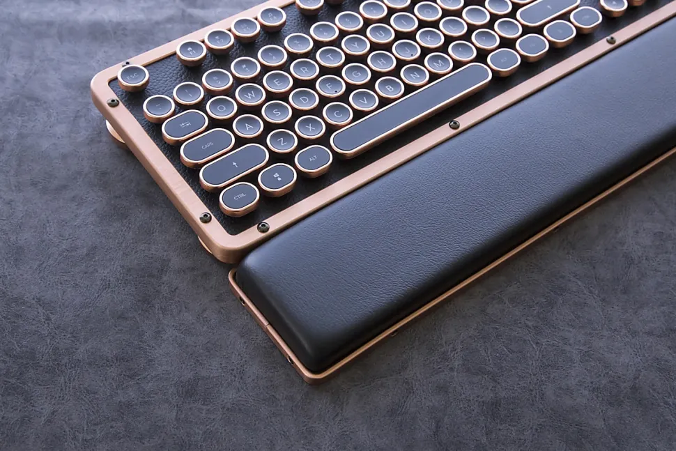 Azio Retro Classic Palm Rest, 7"H x 19"W x 1.5"D, Artisan Copper, PR-RC-L03