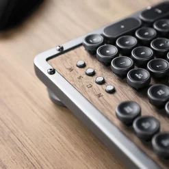 Azio Retro Classic Wireless Keyboard, Full Size, Elwood