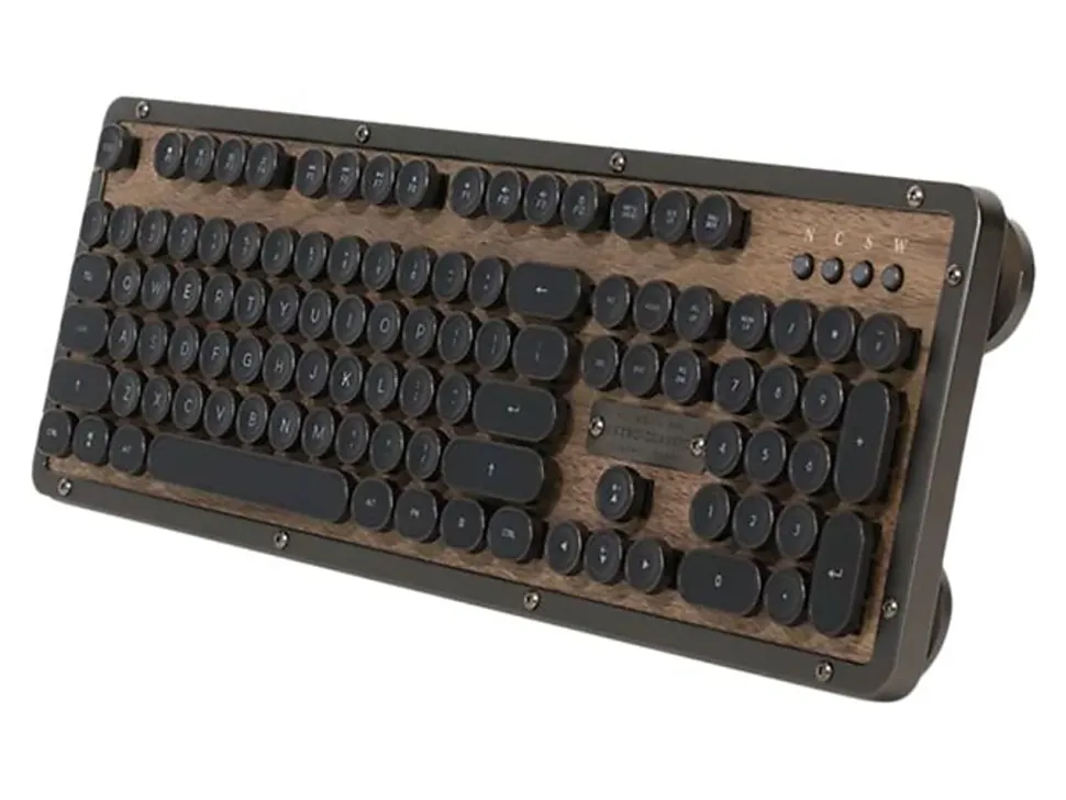 Azio Retro Classic Wireless Keyboard, Full Size, Elwood