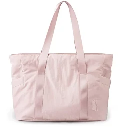 BAGSMART Nylon Zoraesque Tote, 12-1/2”H x 15-1/4”W x 6”D, Pink