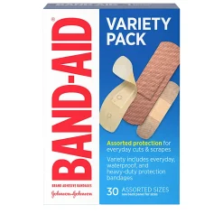 BAND-AID® Brand Adhesive Bandages Variety Pack, Assorted Sizes, 30 ct
