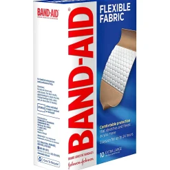 Band-Aid® Brand Flexible Fabric Extra-Large Bandages, Box Of 10