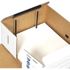 Bankers Box® Liberty® Binder Pak Storage Box, 4 3/4" x 9 3/4" x 11 7/8", 35% Recycled, White/Blue