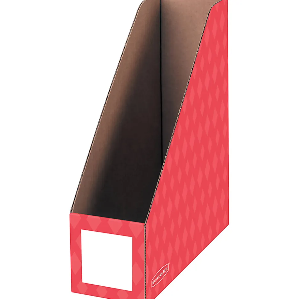 Bankers Box® Magazine Holders, 11"H x 12 1/4"W x 4"D, Assorted Colors, Pack Of 6