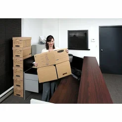 Bankers Box® Mystic™ Storage Boxes With Lift-Off Lids, Letter/Legal Size, 10