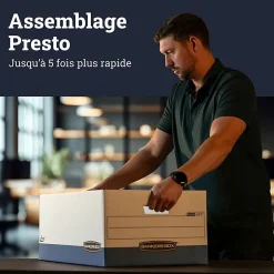 Bankers Box® Presto™ Heavy-Duty Storage Boxes With Lift-Off Lids, Letter/Legal Size, 24