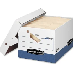Bankers Box® Presto™ Heavy-Duty Storage Boxes, Letter/Legal Size, 15
