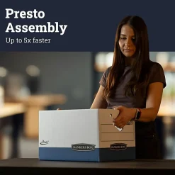 Bankers Box® Presto™ Heavy-Duty Storage Boxes, Letter/Legal Size, 15