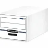 Bankers Box® Stor/Drawer® File, Legal Size, 11 1/2" x 16 3/4" x 25 1/2", 50% Recycled, White/Blue, Pack Of 6