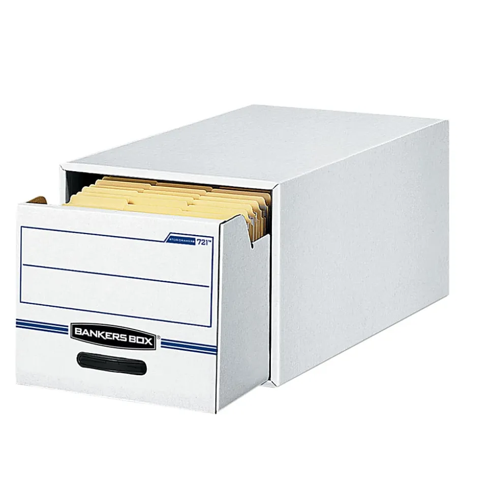 Bankers Box® Stor/Drawer® File, 10-3/8" x 12-1/2" x 23-1/4", Letter Size, 60% Recycled, Blue/White