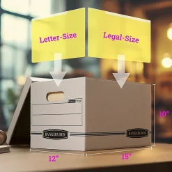 Bankers Box® Stor/File™ Boxes With Lift-Off Lids, Letter/Legal Size, 12 1/2