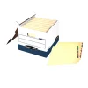 Bankers Box® Stor/File™ Max Lock Heavy-Duty Storage Boxes With Lift-Off Lids, Letter/Legal Size, White/Blue, Case Of 12