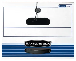 Bankers Box® Stor/File™ Medium-Duty Storage Boxes, Letter Size, 24“ x 12" x 10", White/Blue, Case Of 3 - 0070406