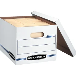 Bankers Box® Stor/File™ Standard-Duty Storage Boxes With Lift-Off Lids And Built-In Handles, Letter/Legal Size, 10