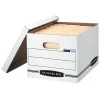 Bankers Box® Stor/File™ Standard-Duty Storage Boxes With Lift-Off Lids, Letter/Legal Size, 10" x 12" x 15", 60% Recycled, White/Blue, Case Of 20
