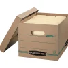 Bankers Box® Stor/File™ Standard-Duty Storage Boxes, Letter/Legal Size, 15" x 12" x 10", Kraft/Green, Case Of 12 - 1277601