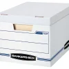 Bankers Box® Stor/File™ Standard-Duty Storage Boxes, Letter/Legal Size, 15" x 12" x 10", White/Blue, Case Of 12 - 00703