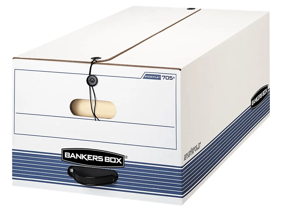 Bankers Box® Stor/File™ With String & Button Closures, Letter/Legal Size, 15" x 24" x 10", Case Of 4