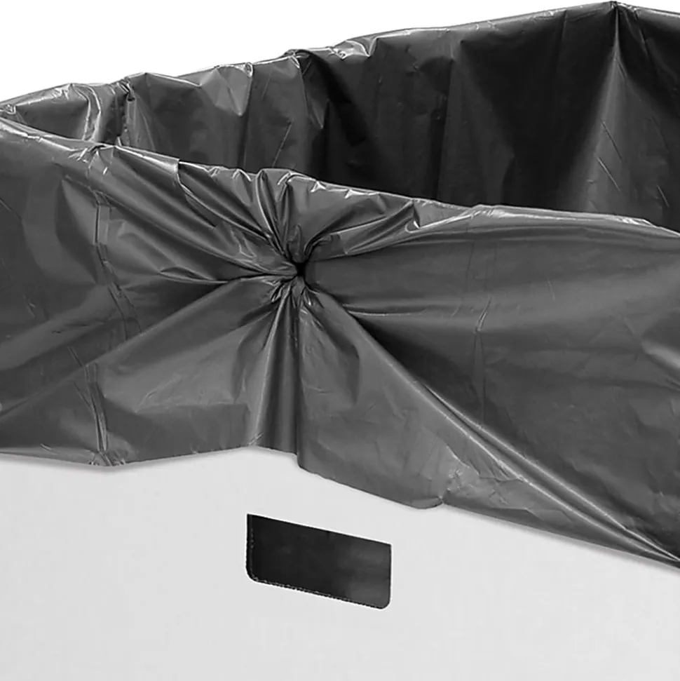 Bankers Box® Waste And Recycling Bins, Extra Large Size, 30" x 18" x 18", 50% Recycled, White/Blue, Pack Of 10