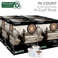 Barista Prima Coffeehouse Italian Roast Keurig Single Serve K-Cup Pods, Dark Roast, 24 Pods Per Pack, Case Of 4 Packs