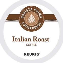 Barista Prima Coffeehouse Italian Roast Keurig Single Serve K-Cup Pods, Dark Roast, 24 Pods Per Pack, Case Of 4 Packs