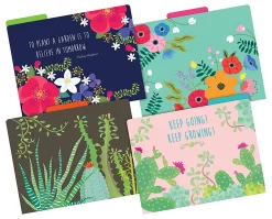 Barker Creek Tab File Folders, Letter Size, Petals & Prickles, Pack Of 24 Folders