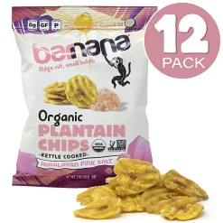 Barnana Himalayan Pink Sea Salt Plantain Chips, 2 Oz, Pack Of 12 Bags