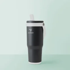 Base Brands Spill-Proof Tumbler With Handle, 24 Oz, Black