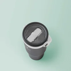 Base Brands Spill-Proof Tumbler With Handle, 24 Oz, Black