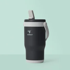 Base Brands Spill-Proof Tumbler With Handle, 14 Oz, Black