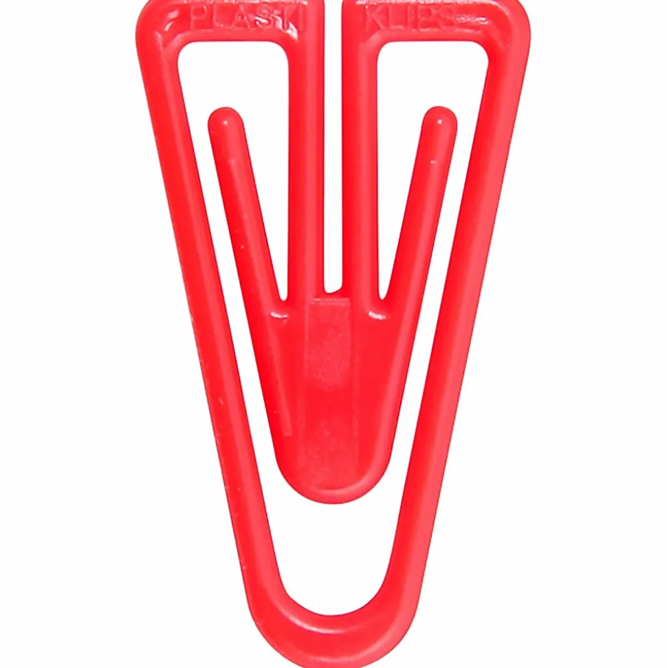 Baumgartens® Plastic Paper Clips, Box Of 200, Large, Assorted Colors