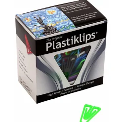 Baumgartens® Plastic Paper Clips, Box Of 200, Large, Assorted Colors